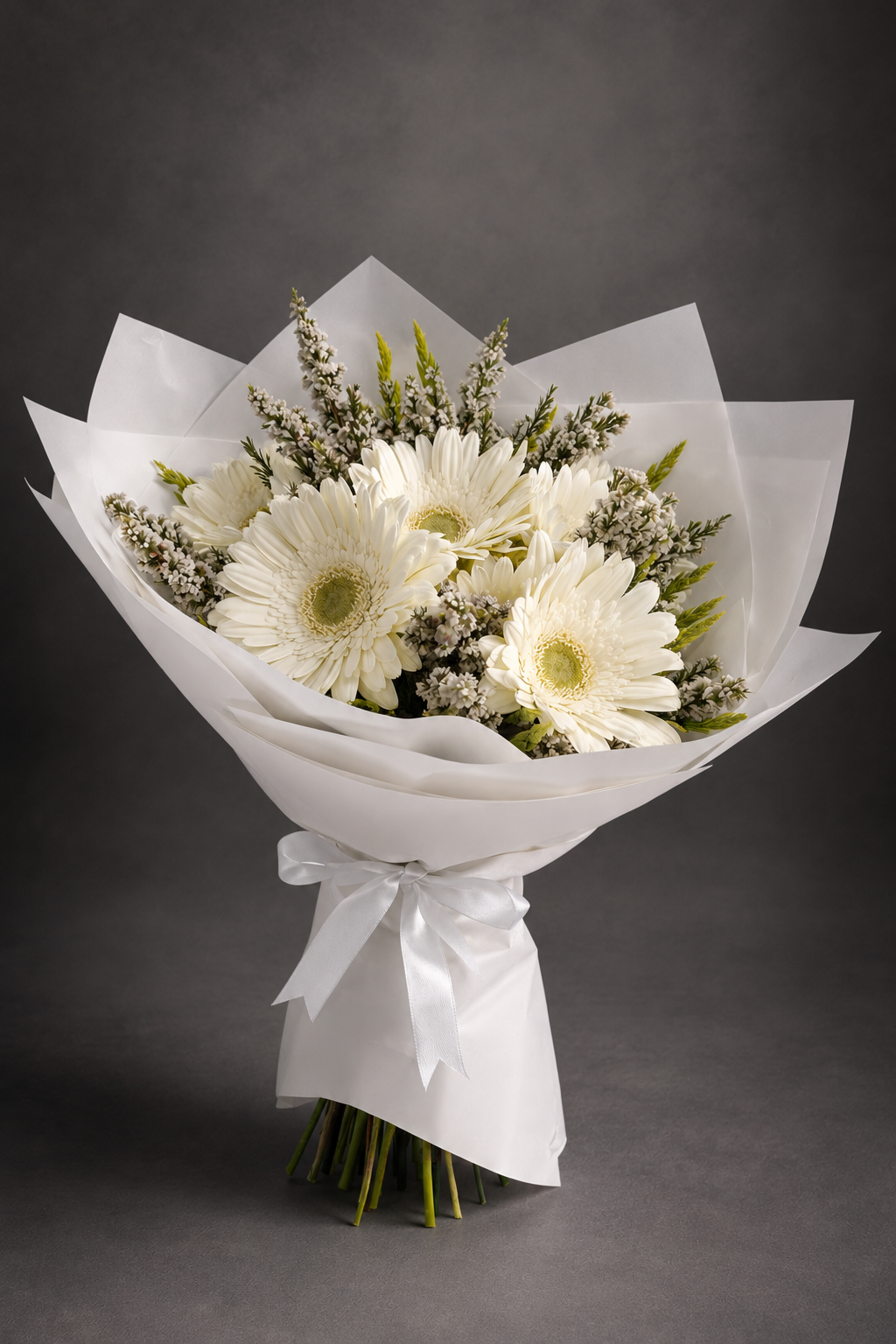 7'li Beyaz Gerbera Buketi