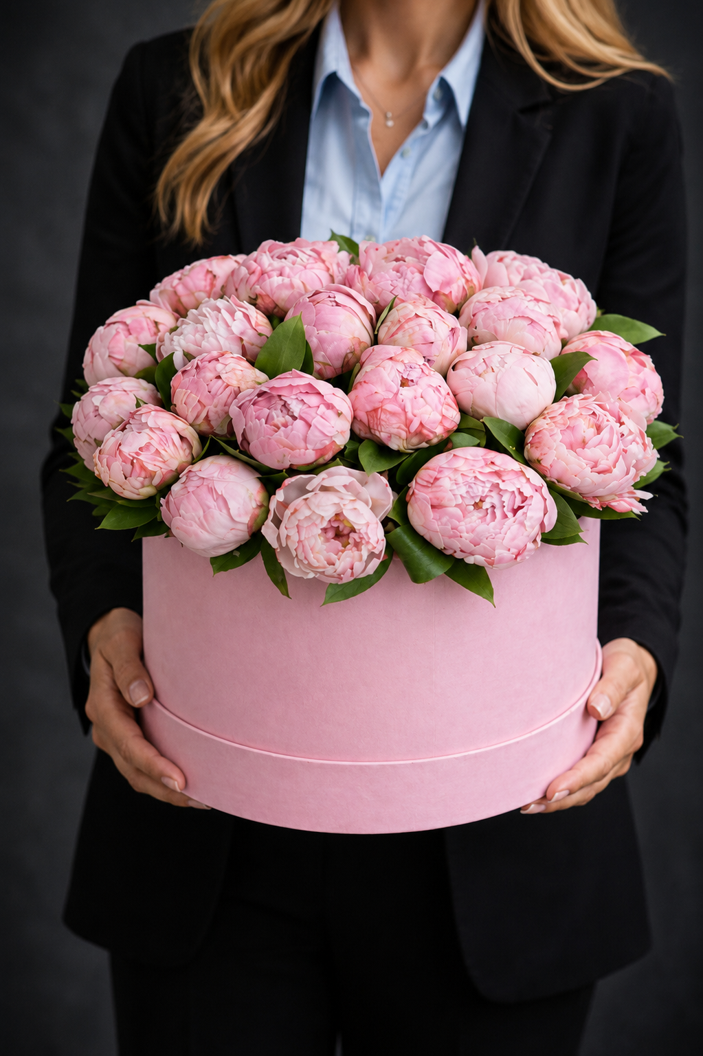 Pembe Kutu İçinde Pink Şakayık 25 Adet