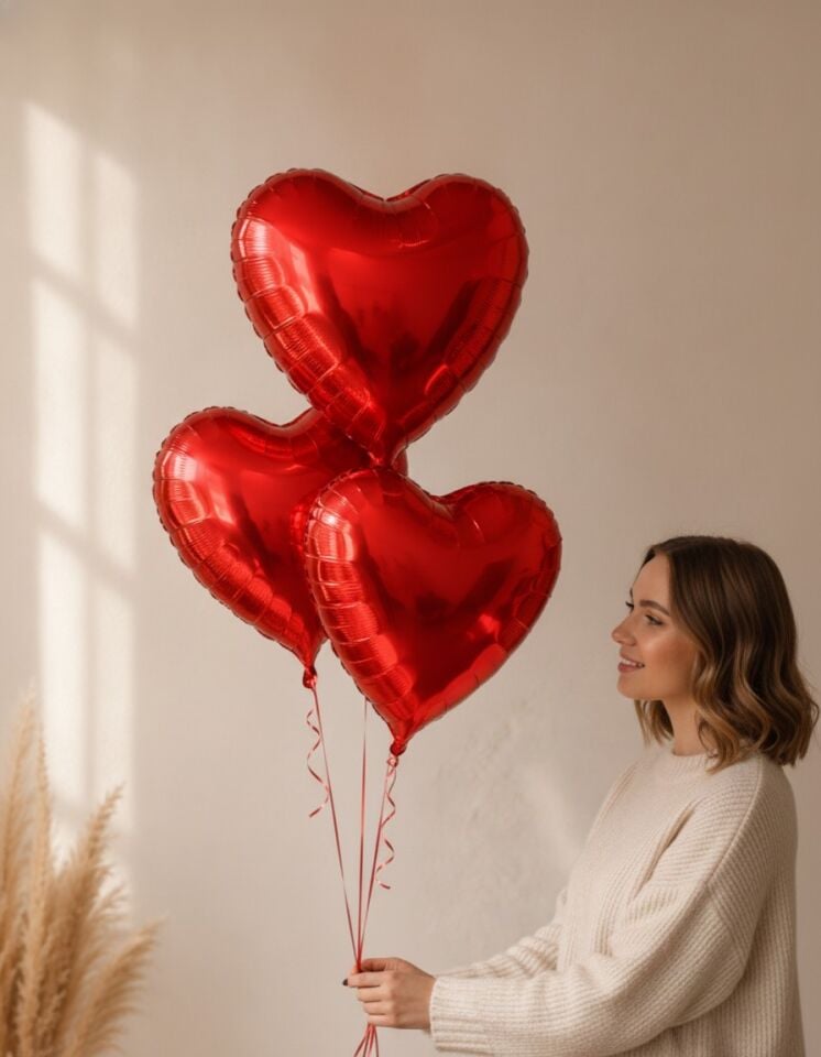 3’LÜ KALP BALON